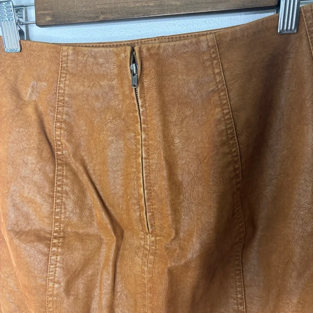 Free People Faux Leather Skirt 0